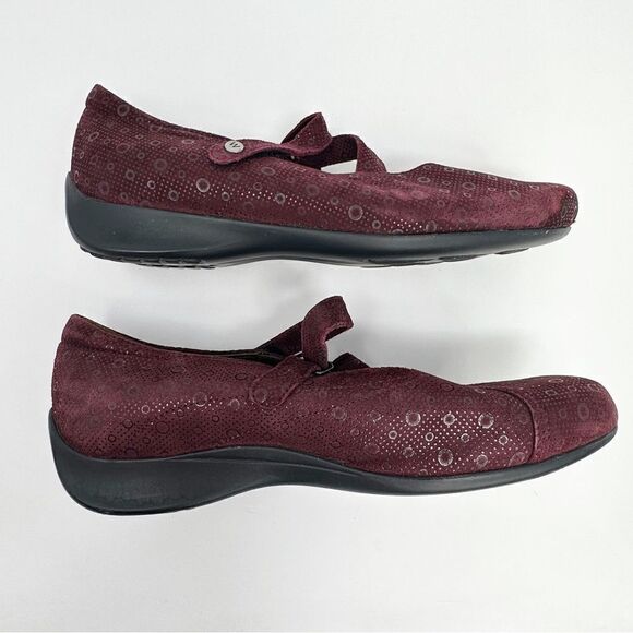 Wolky Passion Suede Mary Jane Burgundy Size 41 - Picture 6 of 15